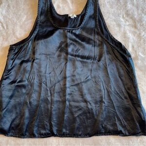 PJ Harlow Women's Black ‘Cee Cee’ Satin Lounge Tank Top Size M Open Back Silky